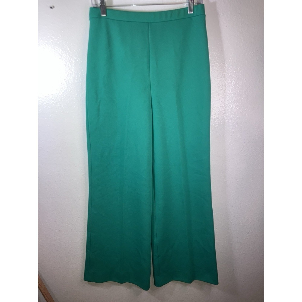 VTG 1960s 1970s Jantzen Grass Green Wide Leg Womens Pants Size 14 Fits 29x29.5